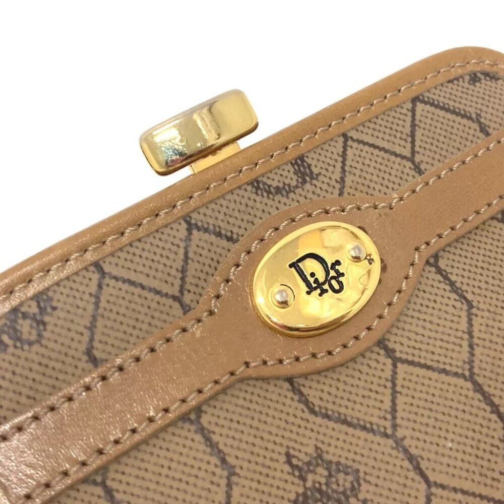 Dior Kisslock coin purse case coin purse Leather Brown/GoldHardware - Picture 12 of 15